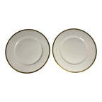 Vintage Set of Two 2 Limoges France Gold Rim Trim Lunch Plates