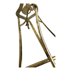 Vintage English Saddle Horse Head Brass Saddle Rack Bracket