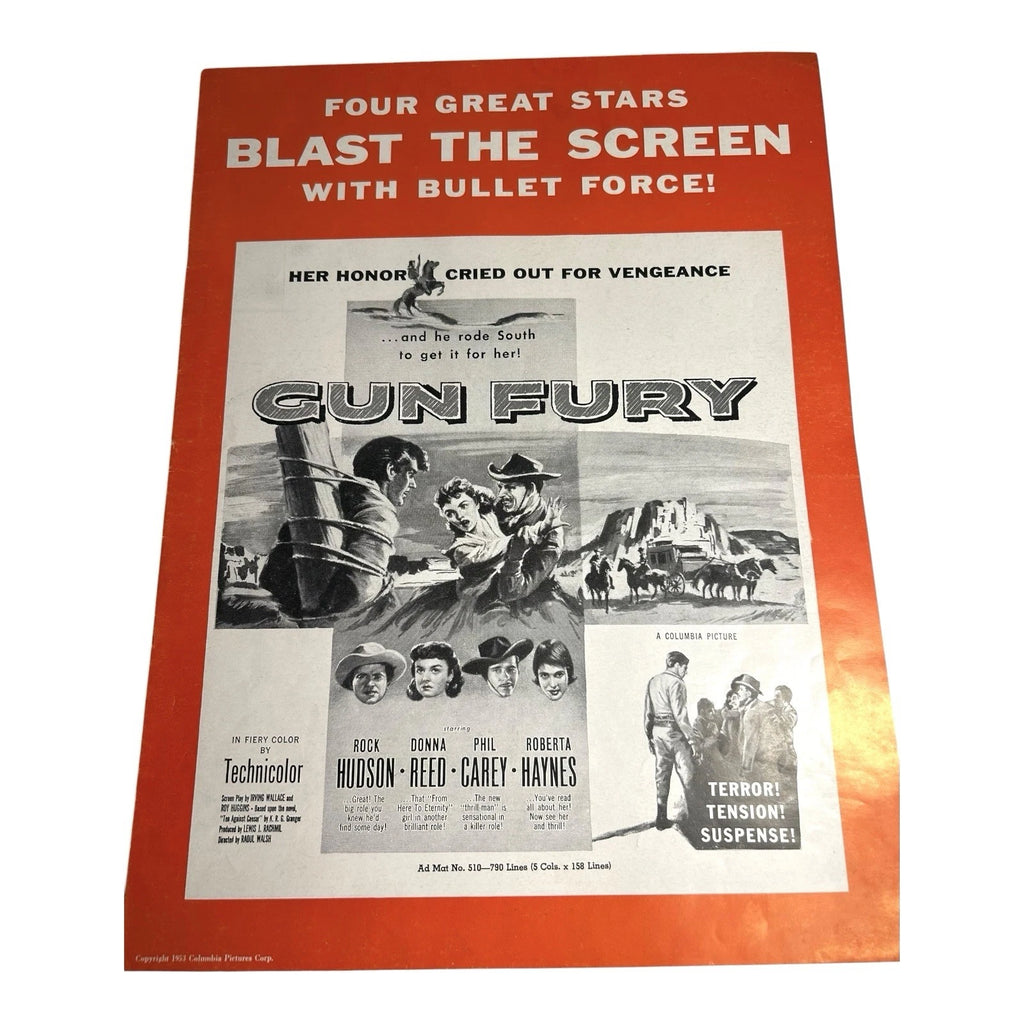 Vintage Movie Press Book Showmans Manual Gun Fury 1953