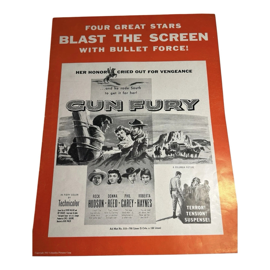Vintage Movie Press Book Showmans Manual Gun Fury 1953