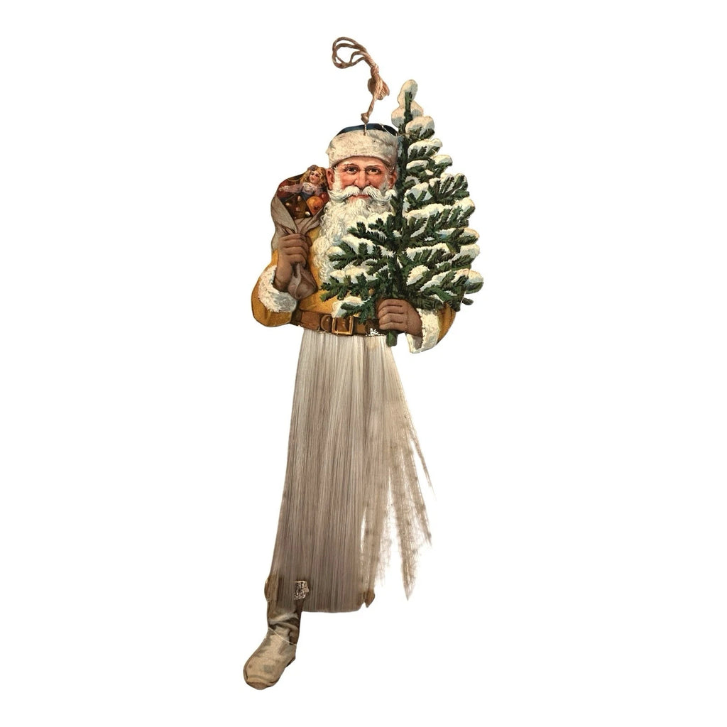 Antique Die Cut Christmas Santa Post Card Cut Out Ornaments