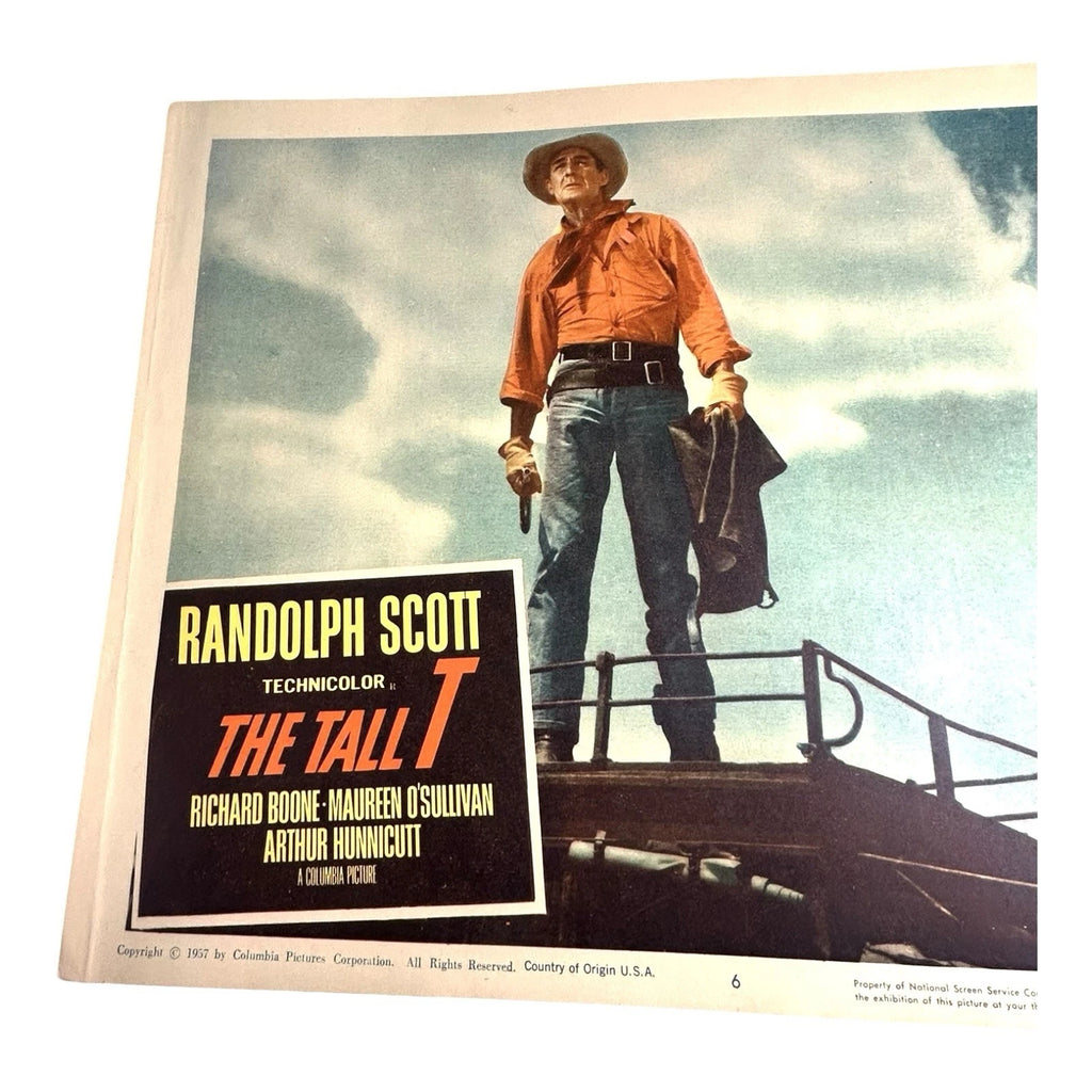 Vintage Western Movie Lobby Card The Tall T 1957