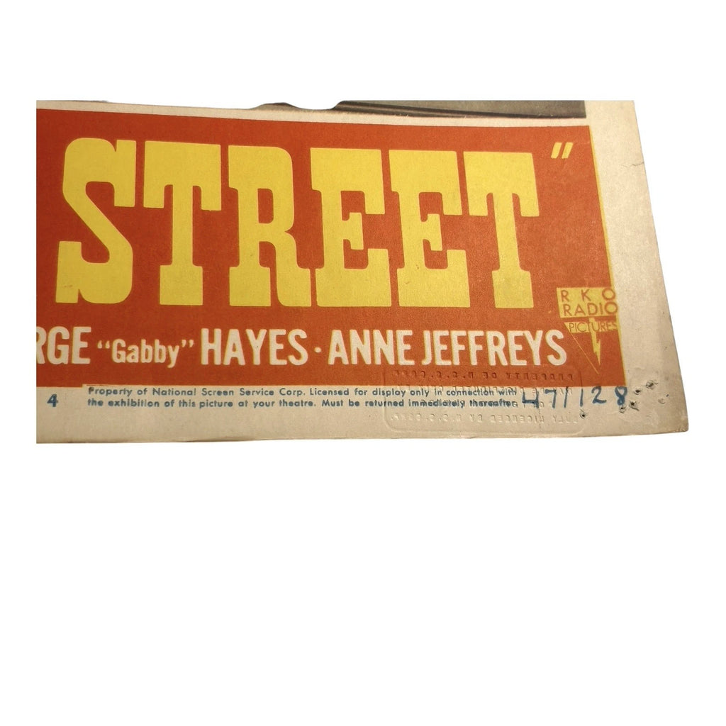 Vintage Western Movie Lobby Card Trail Street T 1947