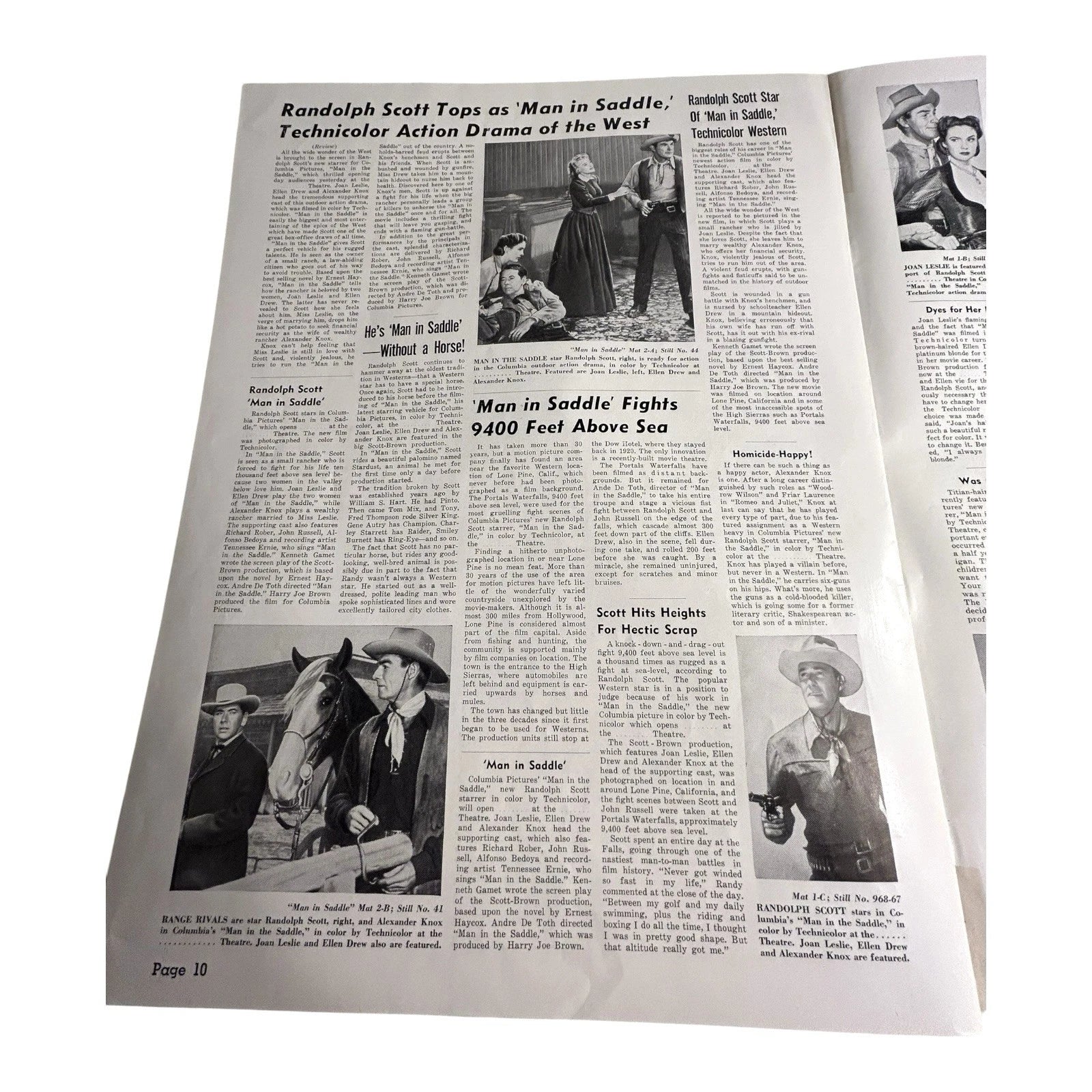 Vintage Movie Press Book Showmans Manual Man In The Saddle 1951