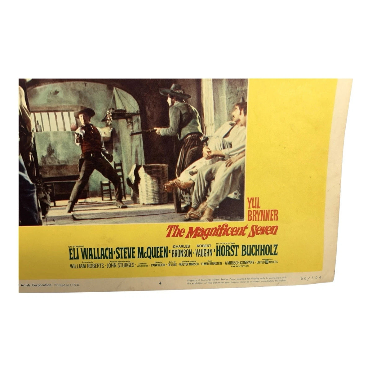 Vintage Western Movie Lobby Card The Magnificent Seven 1960 (D)