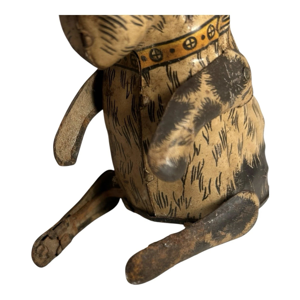 Antique Louis Marx Wind Up Tin Litho Flipo See Me Jump Toy Dog