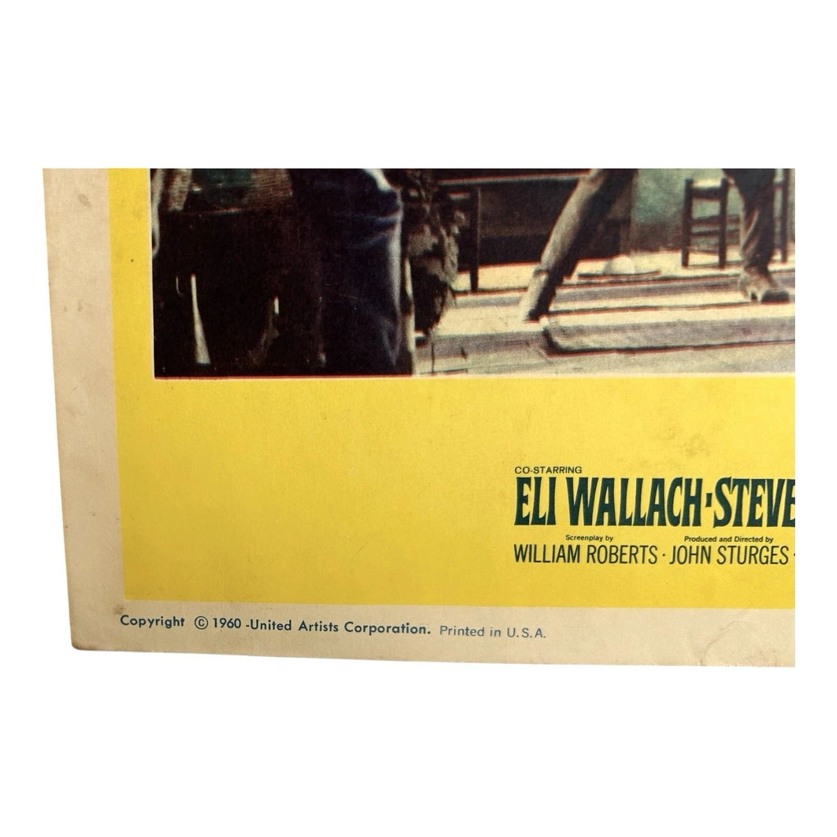 Vintage Western Movie Lobby Card The Magnificent Seven 1960 (D)