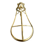 Vintage English Saddle Horse Head Brass Saddle Rack Bracket