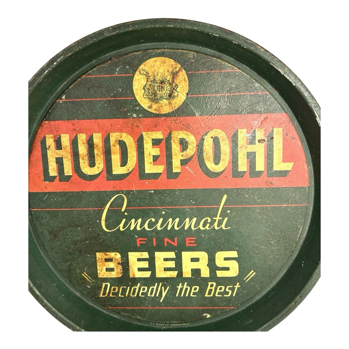 Vintage Hudepohl Cincinnati Fine Beers Serving the Best Serving Tray