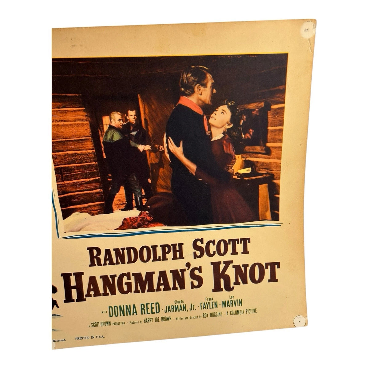 Vintage Western Movie Lobby Card Hangman's Knot 1961