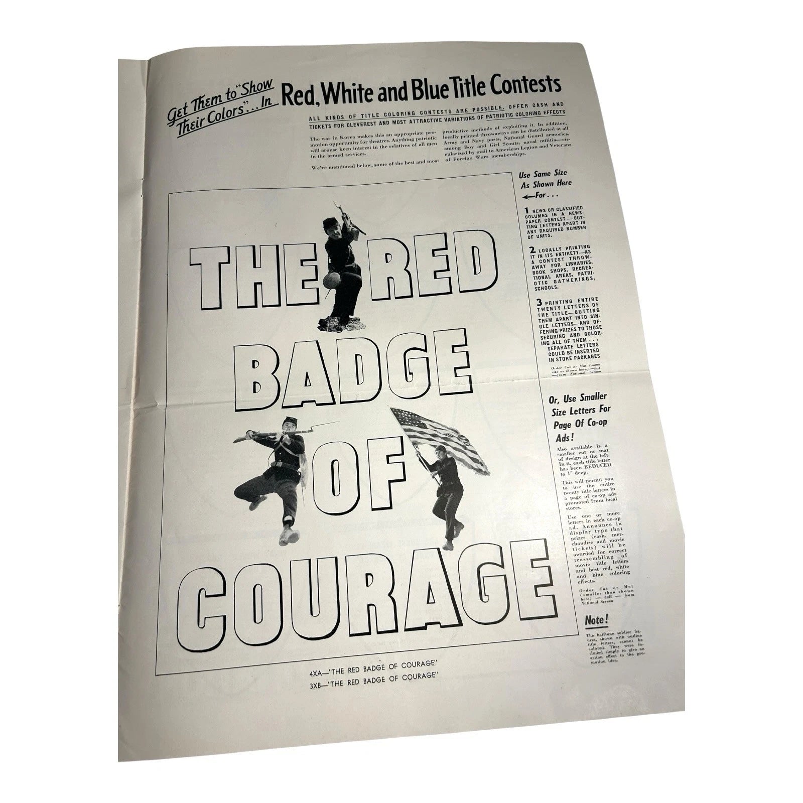 Vintage Movie Press Book Showmans Manual The Red Badge of Courage 1951 MGM