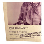 Vintage Western Movie Lobby Card Calling Wild Bill Elliott 1943