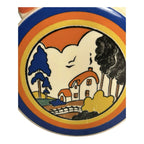 Vintage Clarice Cliff Style Jug Pitcher Huntley Cottage by Moorland Pottery