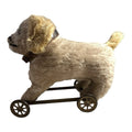 Antique Stuffed Animal Dog Rolling Pull Toy