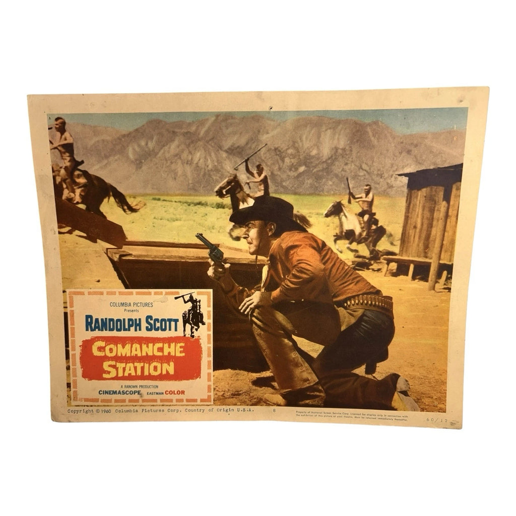 Vintage Western Movie Lobby Card Commanche Station 1960 (D)
