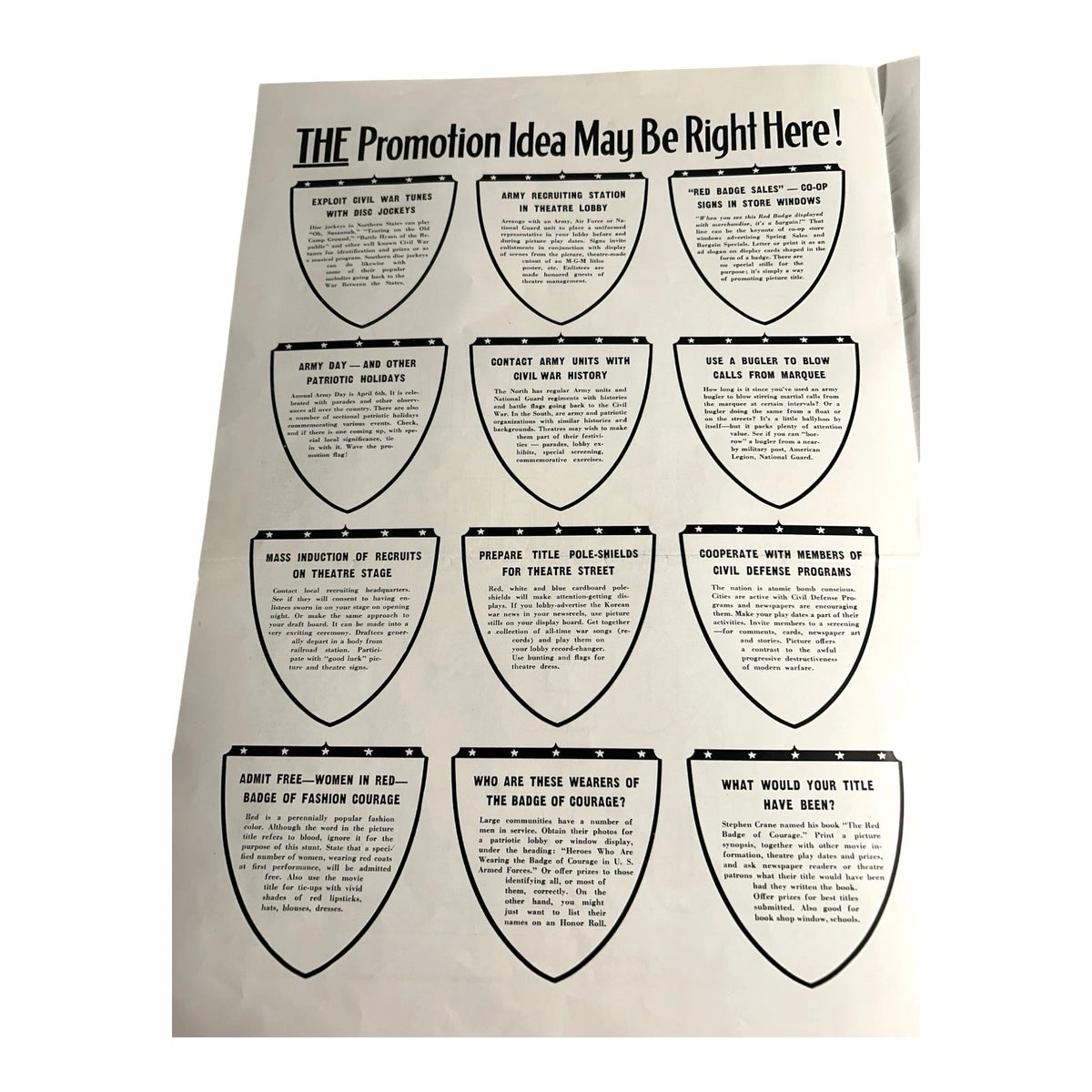 Vintage Movie Press Book Showmans Manual The Red Badge of Courage 1951 MGM