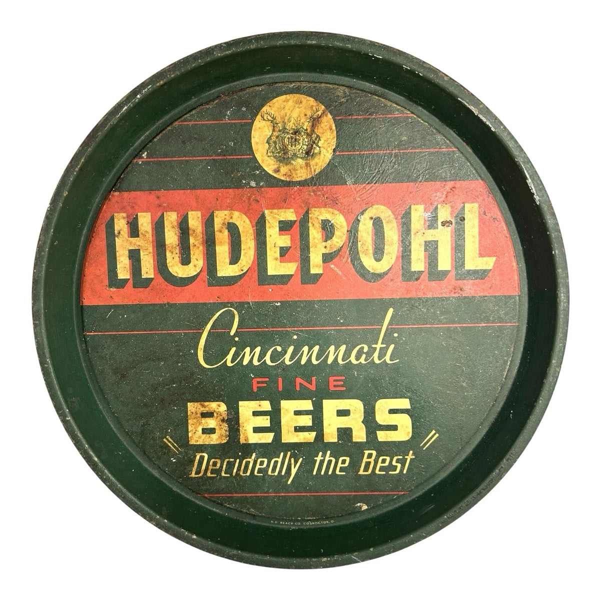 Vintage Hudepohl Cincinnati Fine Beers Serving the Best Serving Tray