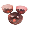 Vintage Lot of 3 Cranberry Glass Bowls Owned by Martha Stewart