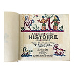 Antique Paul Dumas French Linen Cloth Children's Bible Book Creation Story