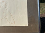 Vintage Framed  and Signed Original Drawing by Peter Max June 75