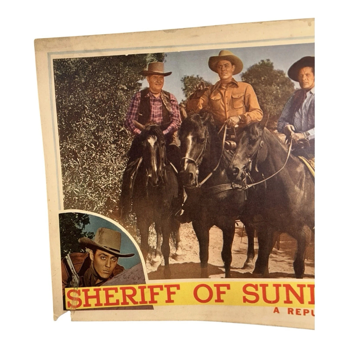 Vintage Western Movie Lobby Card Sheriff of Sundown 1944
