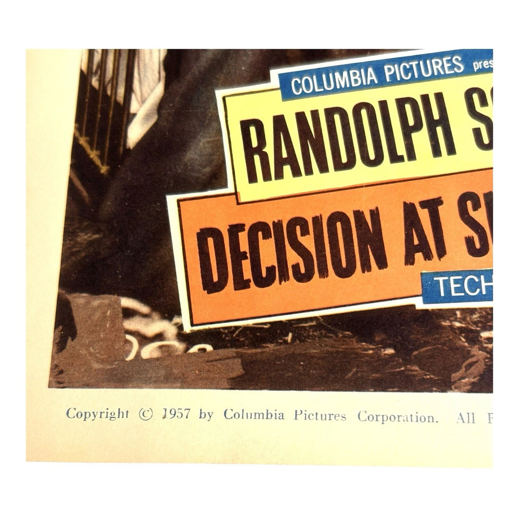 Vintage Western Movie Lobby Card Decision At Sundown 1957 (A)