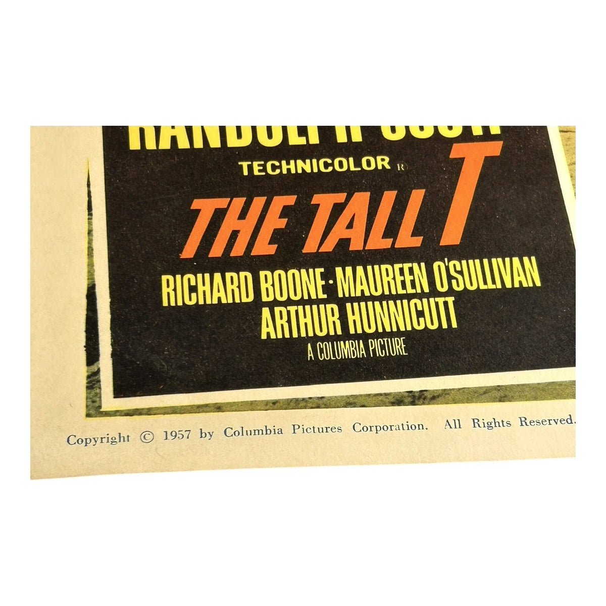 Vintage Western Movie Lobby Card The Tall T 1957 (B)