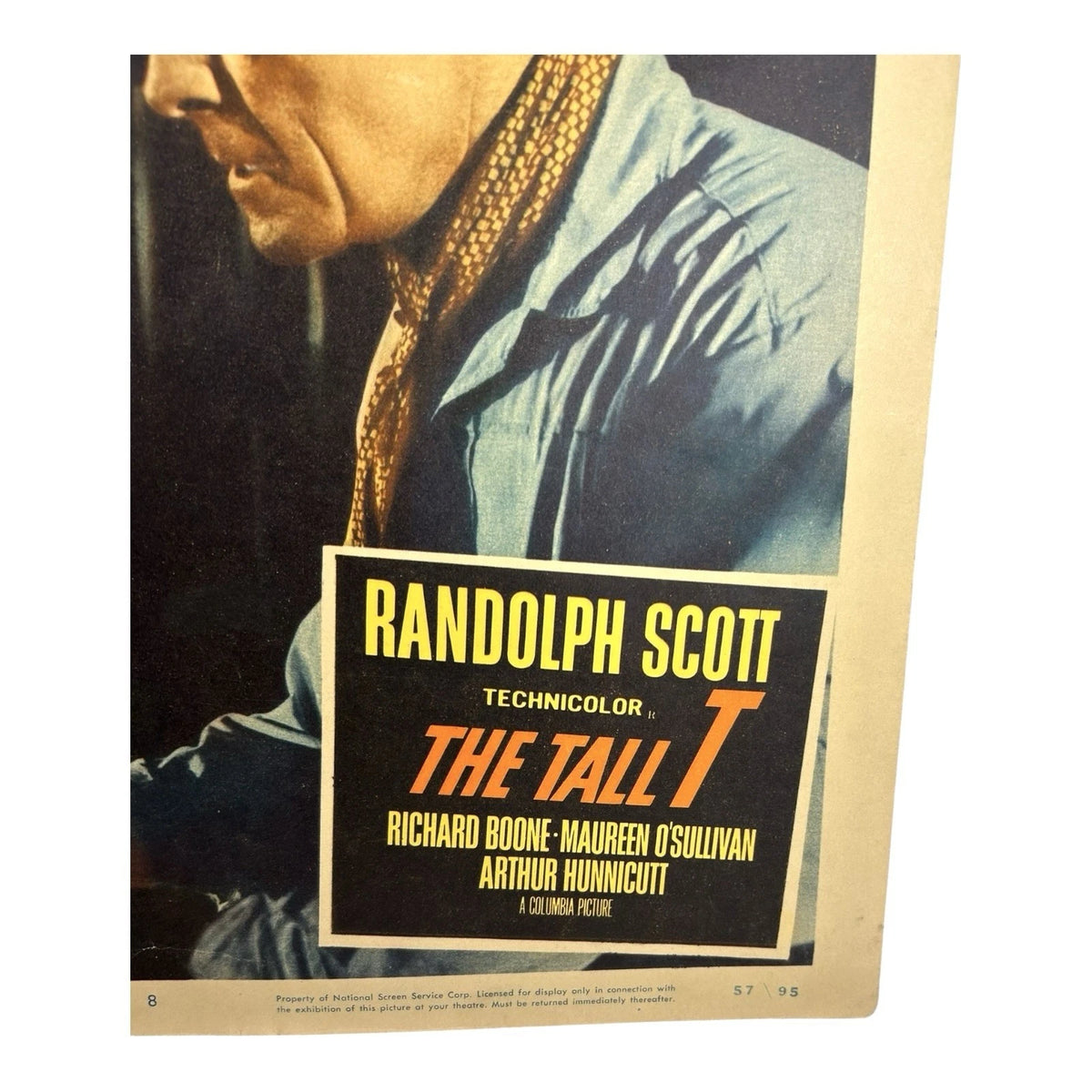 Vintage Western Movie Lobby Card The Tall T 1957 (D)