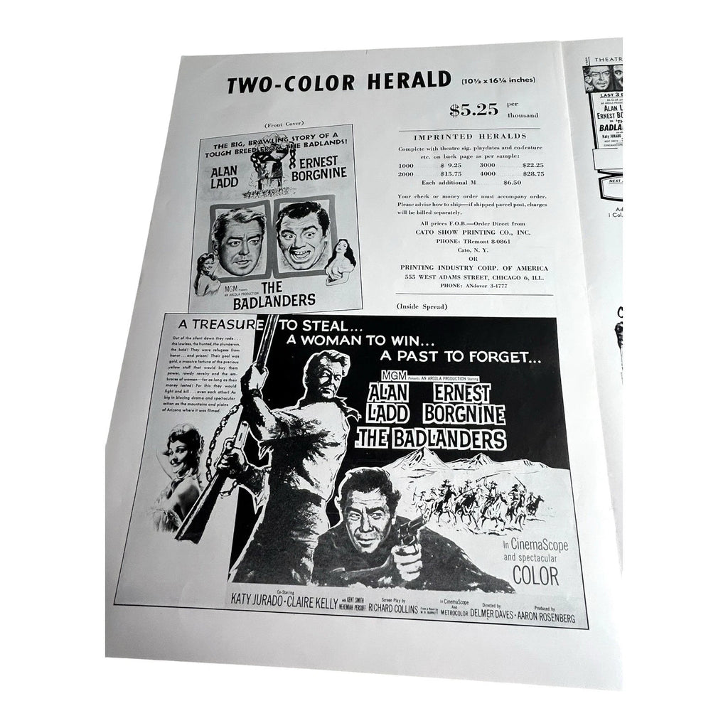 Vintage Movie Press Book Showmans Manual The Badlanders 1958