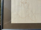 Vintage Framed  and Signed Original Drawing by Peter Max June 75