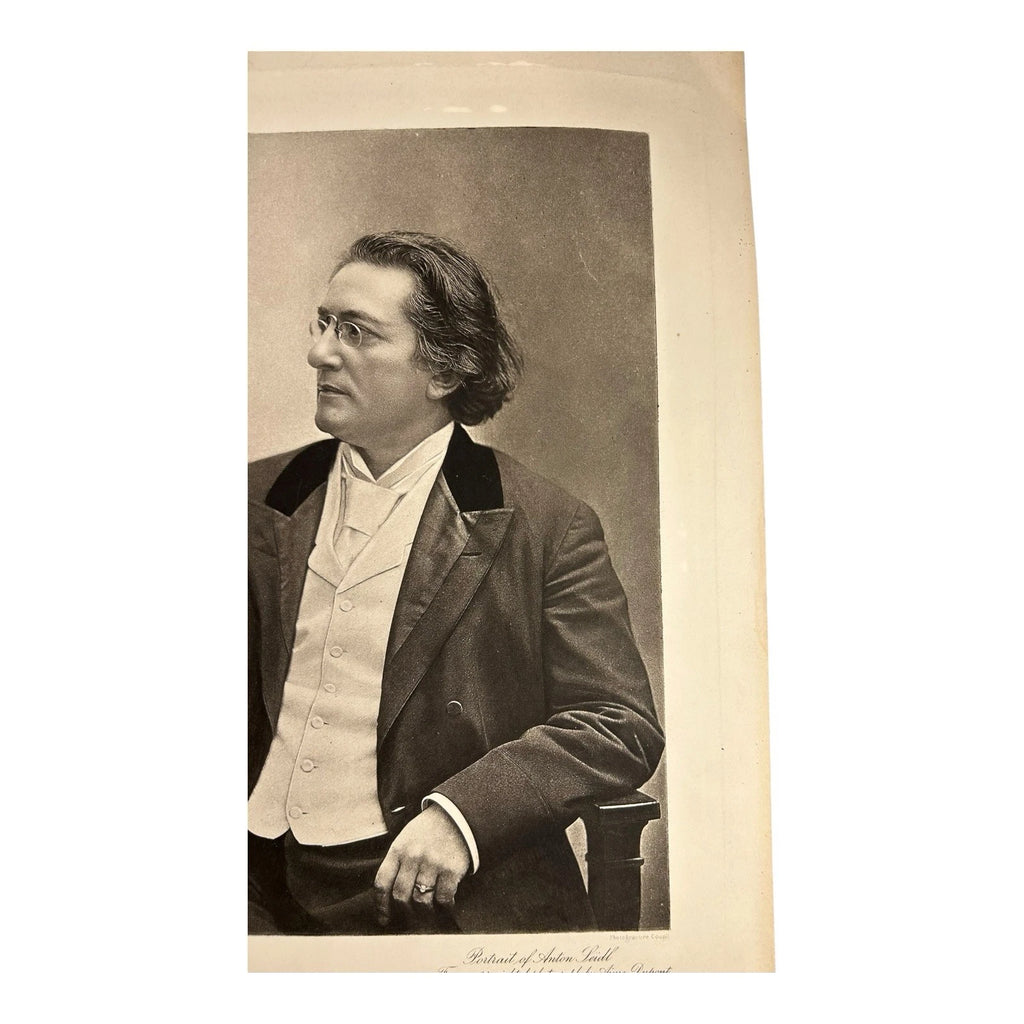 Antique Original Photograph Photogravure Portrait of Anton Seidl 1895