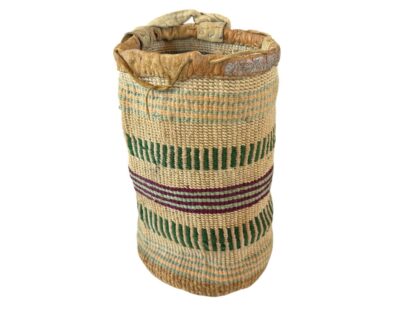 Antique Native American Nez Perce Woven Corn Husk "Sally Bag" Bucket Bag - Image 7