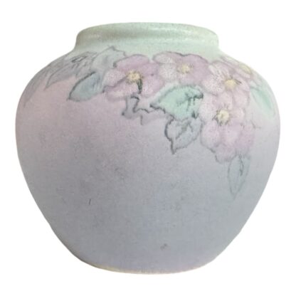 Antique Hudson Weller Pottery Matte Glaze Floral Vase (Signed, Dorothy England) - Image 5