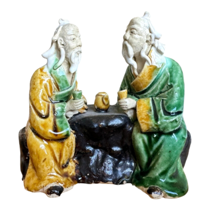 Antique Chinese Export Shekwan Glazed Ceramic Pottery Mudman Figurine