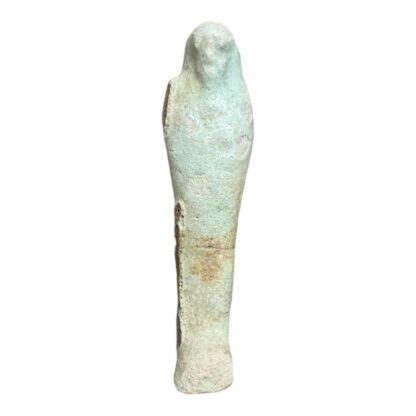 Ancient Egyptian Hand Carved Faience Glazed Stone Ushabti Figure