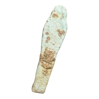 Ancient Egyptian Hand Carved Faience Glazed Stone Ushabti Figure - Image 3