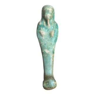 Ancient Egyptian Faience Ushabti Shabti Figure – Glazed Burial Artifact
