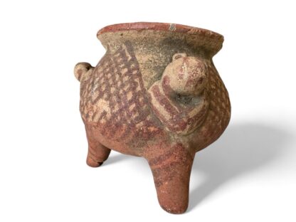 Antique Pre-Columbian Primitive Handmade Terracotta Footed Bowl - Image 7