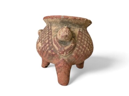 Antique Pre-Columbian Primitive Handmade Terracotta Footed Bowl - Image 8