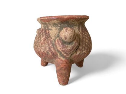Antique Pre-Columbian Primitive Handmade Terracotta Footed Bowl - Image 10