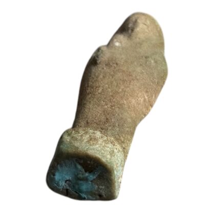 Ancient Egyptian Hand-Carved Faience Glazed Stone Ushabti Figure - Image 6