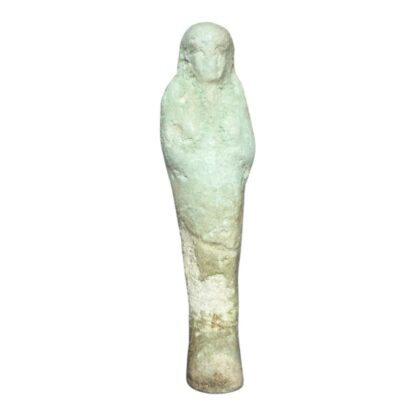 Ancient Egyptian Hand Carved Faience Glazed Stone Ushabti Figure - Image 7