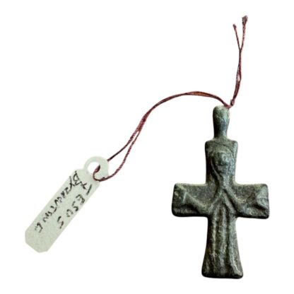 Ancient Byzantine Empire Bronze Christian Cross Pendant - Image 6