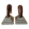 Antique Folk Art Wood Carved Toucan Bird Bookends - Image 8