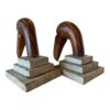 Antique Folk Art Wood Carved Toucan Bird Bookends - Image 10