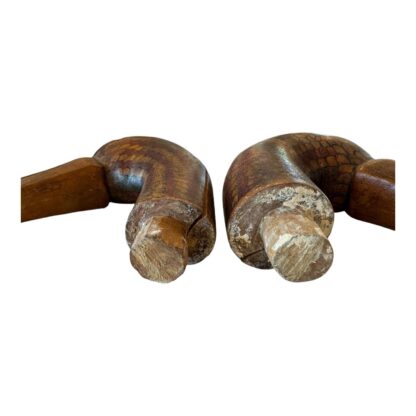 Antique Folk Art Wood Carved Toucan Bird Bookends - Image 13