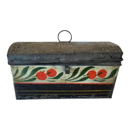 Antique Decorative Tin Toleware Decorative Document Box - Image 2