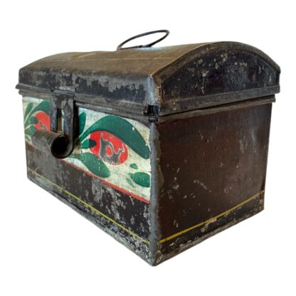 Antique Americana Decorative Tin Toleware Decorative Document Box - Image 4