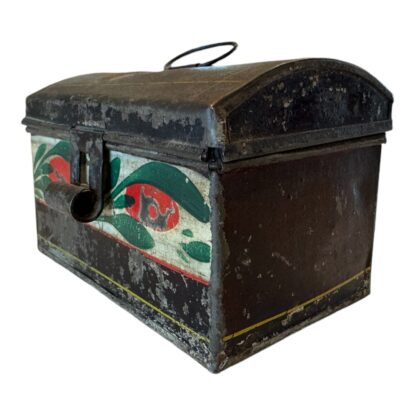 Antique Americana Decorative Tin Toleware Decorative Document Box - Image 7