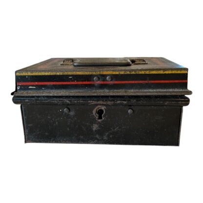 Antique English Metal Cash Money Security Box Bank Tins (Set of 5) - Image 9